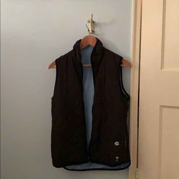 Reversible lightweight black and blue vest - Picture 1 of 6